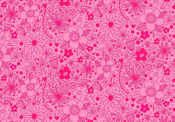 Pink Repeating Flower Pattern vector