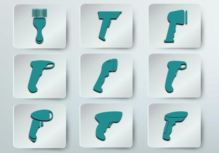 Barcide scanner icon vector size.