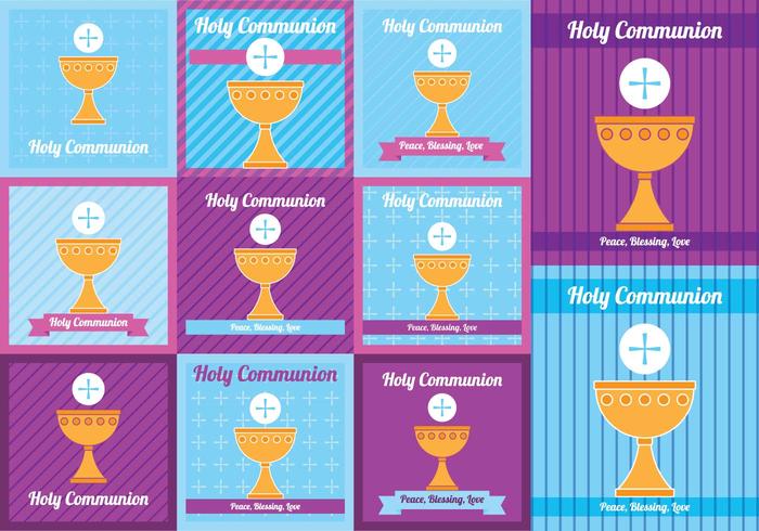 Holy Comunion Card vector