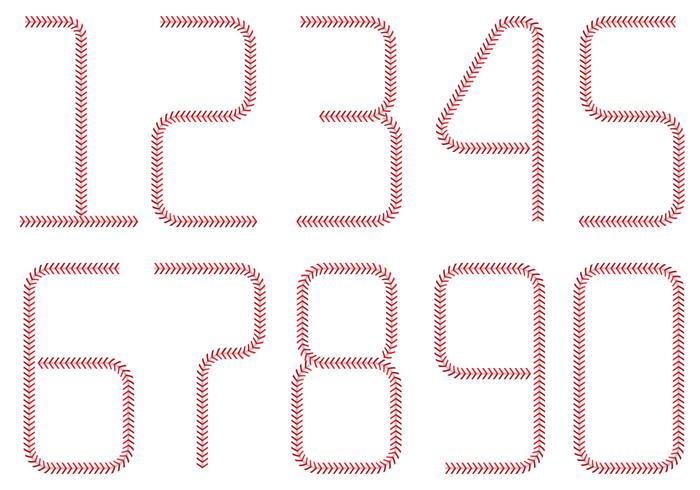 Baseball Lace Numbers vector