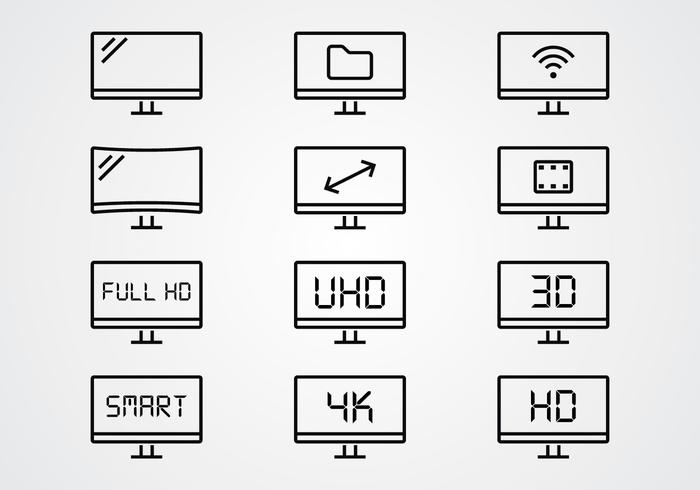 Icono de la línea LED vector