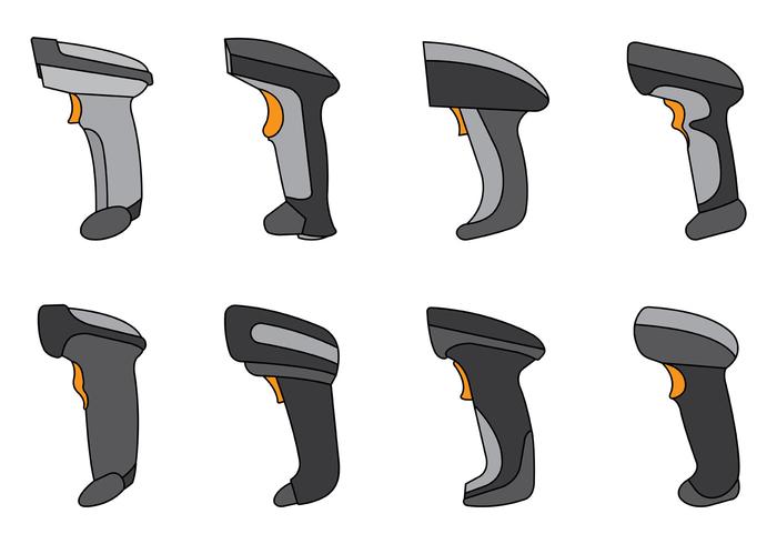 Set Of Barcode Scanner Vector