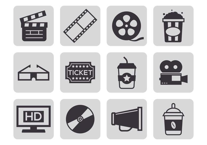 Libre Cine Icons Vector