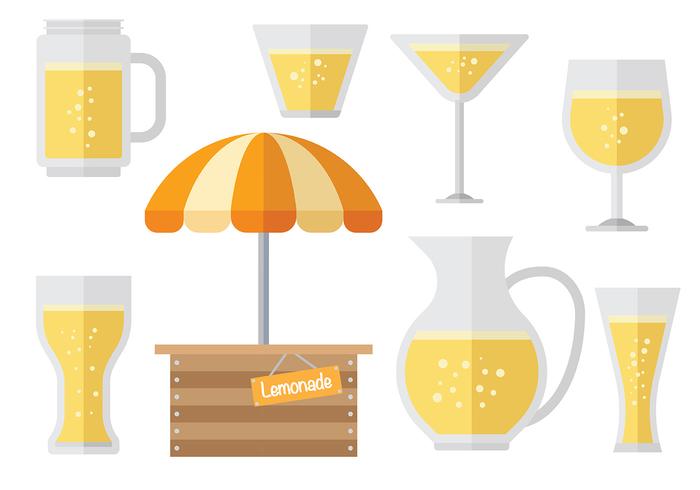 Lemonade stand icons Vector