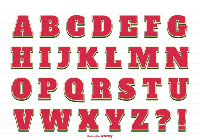 Cute Summer Vector Alphabet Cute Summer Vector Alphabet
