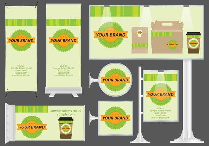 Organic Food Banners vector