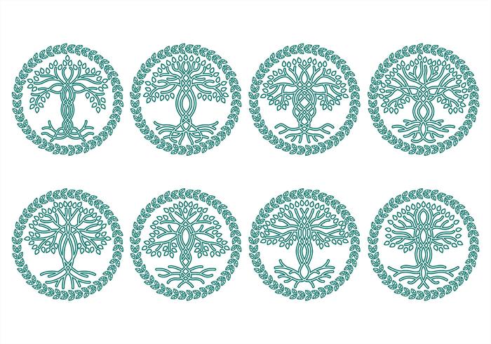 Celtic tree icons Celtic tree icons