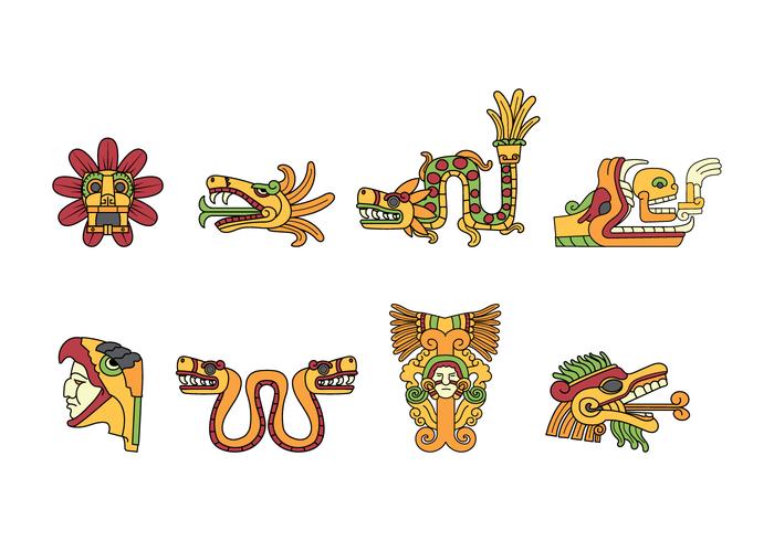 Libere el vector del Doodle de Quetzalcoatl