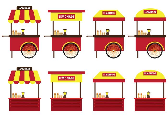 Set Of Lemonade Stand Vector Set Of Lemonade Stand Vector