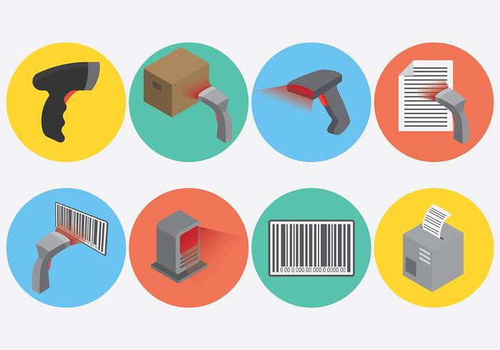 Free Barcode Scanner Icons Vector