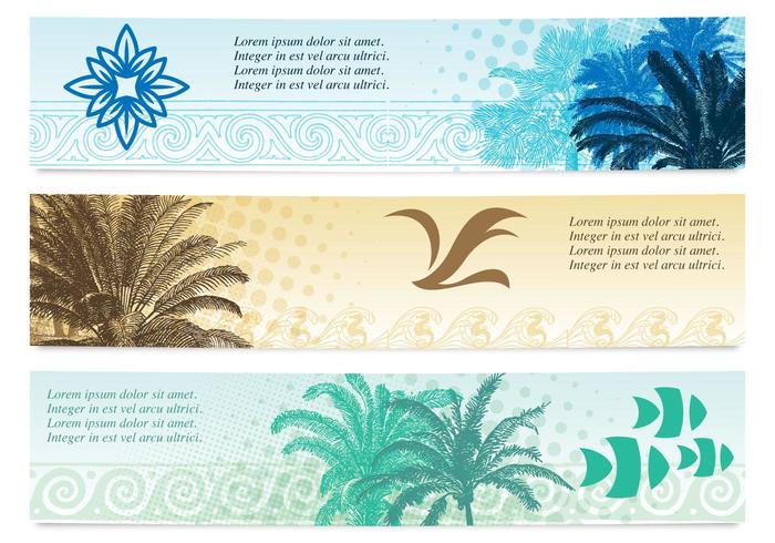 Beach Banners vector