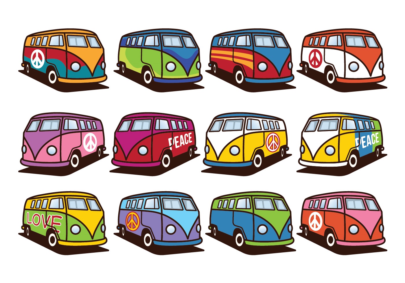 Free VW Camper Pack - Download Free Vectors, Clipart Graphics & Vector Art