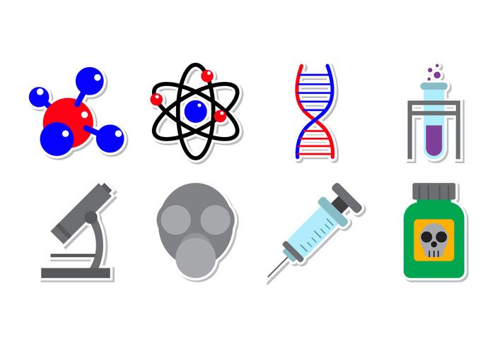 Libre de partículas de neuronas y material químico vector