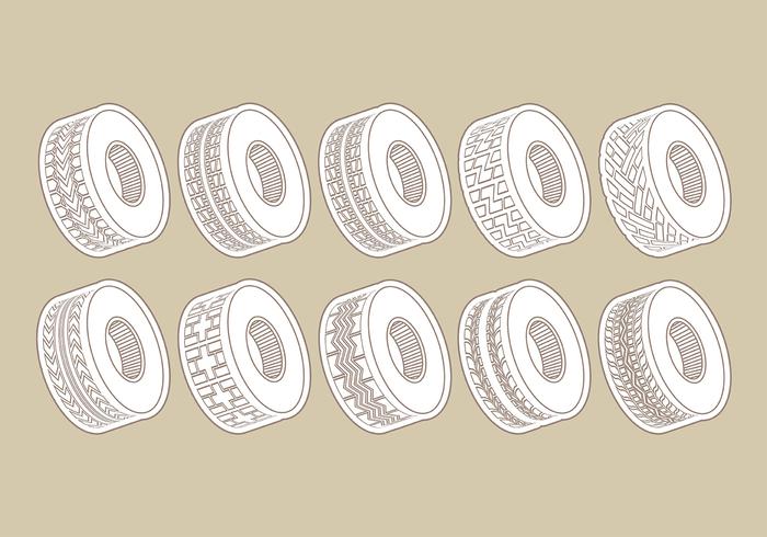 Tractor tire icons Tractor tire icons