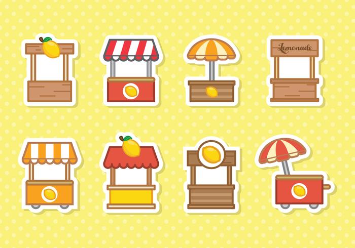 Free Cute Lemonade Stand Vector Free Cute Lemonade Stand Vector