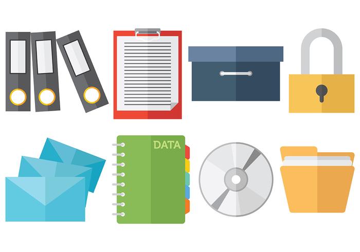 File Cabinet Icons Vector