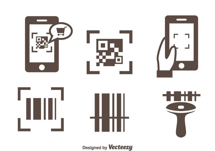 Barcode Scanner Icons Vector