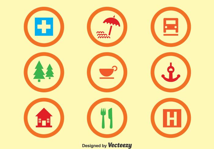 Map Legend Circle Icons vector