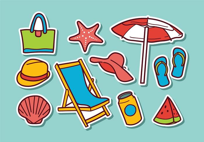 Beach Sticker Vectors