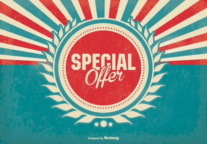 Promotional Special Offer Retro Background vector