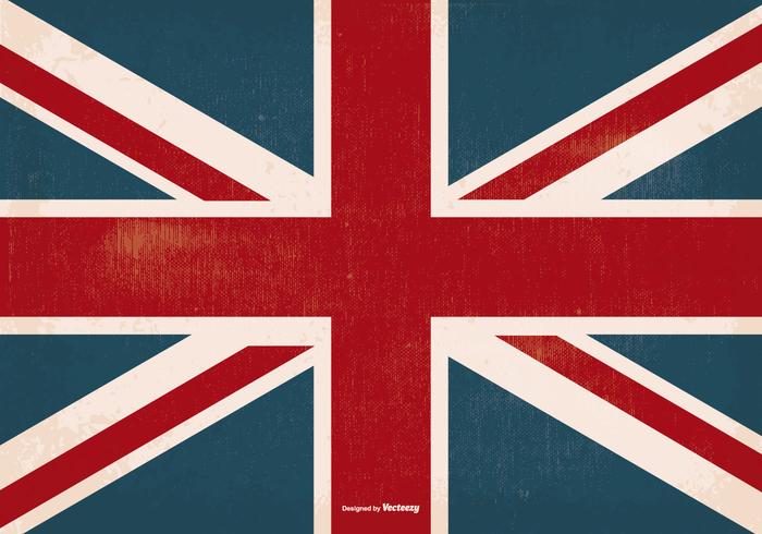 Old Grunge United Kingdom Flag vector