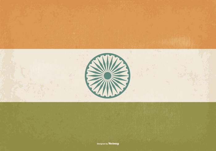 Old Vintage Style India Flag Old Vintage Style India Flag