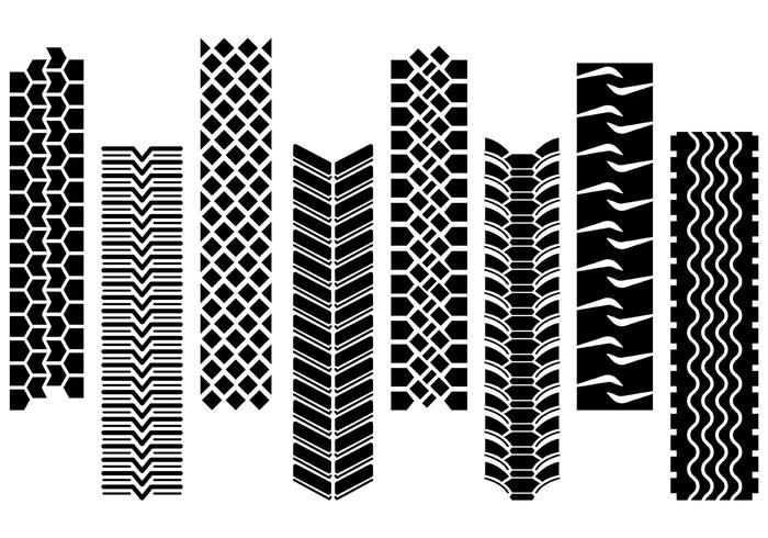 Set Of Tractor Tire Vector