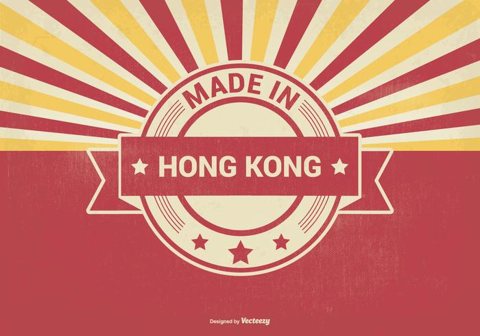 Hecho en Hong Kong Ilustración vector