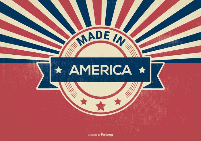 Retro Style Made in America Illustration vector
