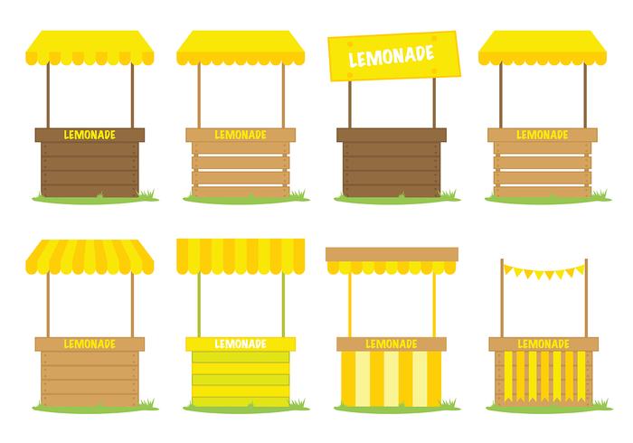 Yellow Lemonade Stand Vector