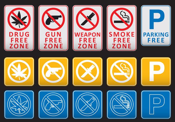 Free Zone Signs vector