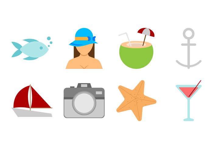 Free Beach Theme Icon Vector