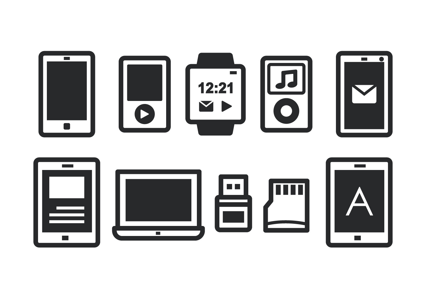 Gadget Icon Set - Download Free Vector Art, Stock Graphics ...