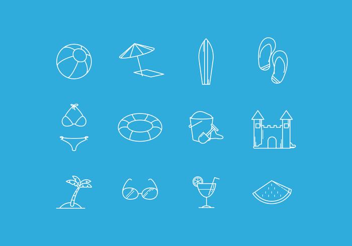 Free Outline Beach Vector Free Outline Beach Vector