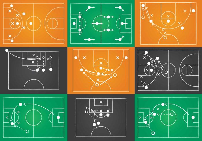 Sport Playbook Vector Set Sport Playbook Vector Set