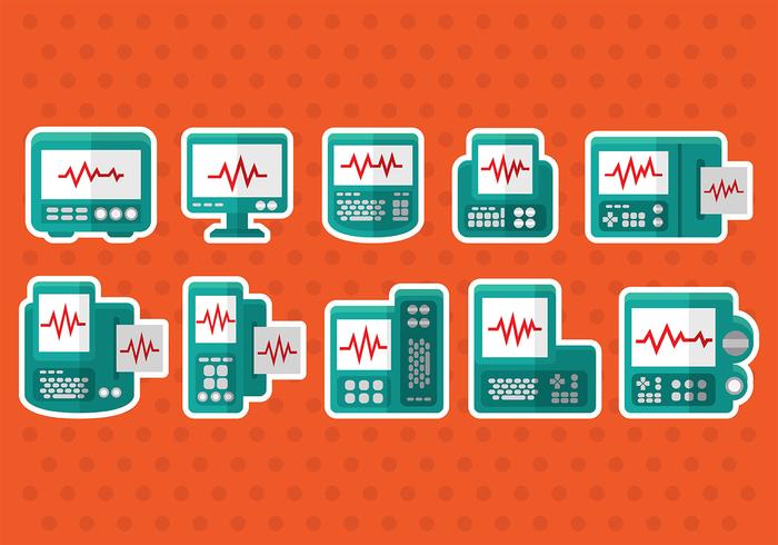 Heart Monitor Vector Icons Heart Monitor Vector Icons