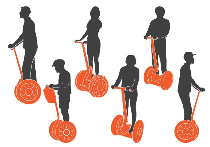 Segway Silhouettes vector