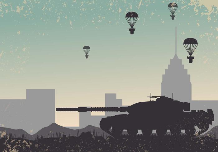 World War 2 Tank Background Vector