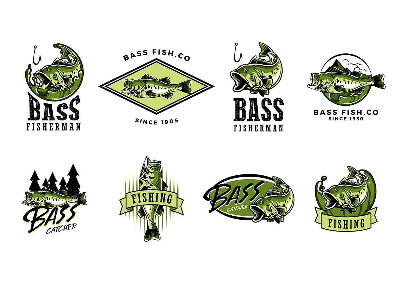 Download LARGEMOUTH BASS VECTOR - Download Free Vectors, Clipart ...