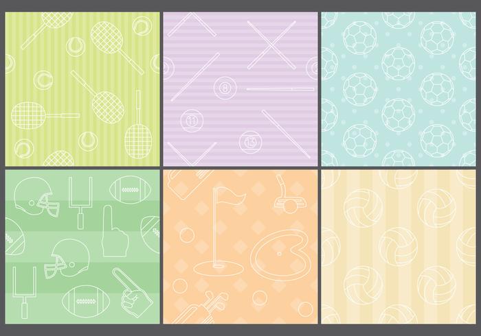 Line Icon Sport Patterns vector