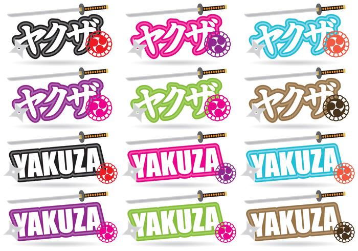 Títulos de Yakuza vector