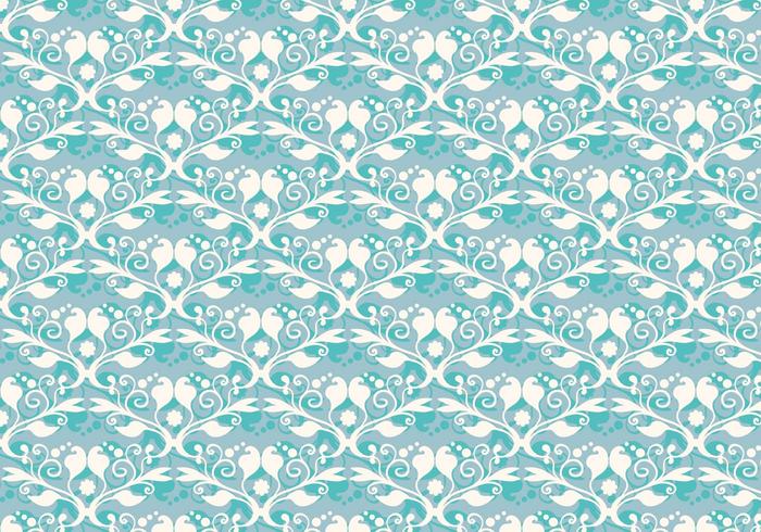 Vector libre Soft Blue Flourish patrón occidental