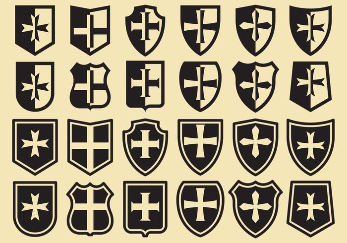 Templar Shields vector