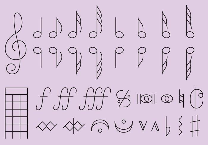 Notas musicales vector