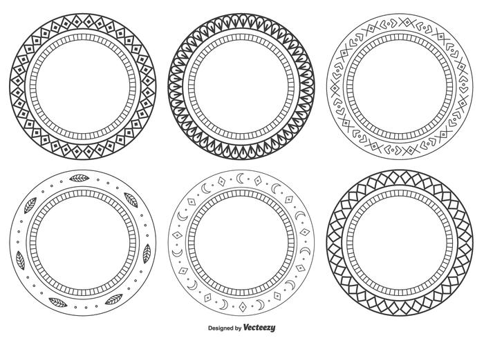 Juego de Marco Decorativo vector