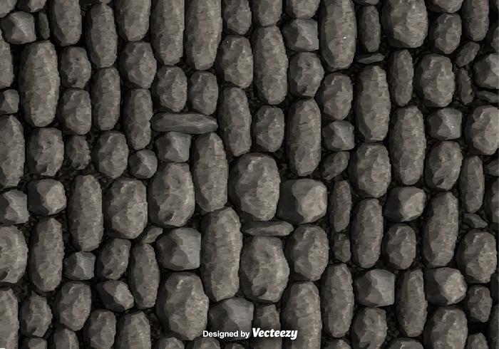 Pebble Stone Wall Background Vector