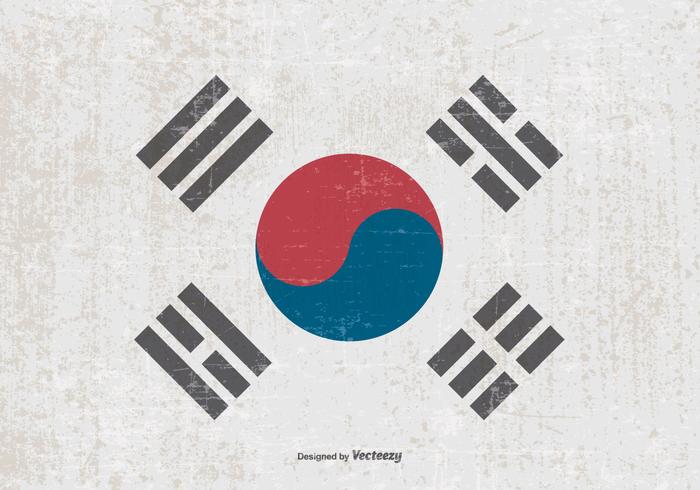 Grunge Flag of South Korea vector