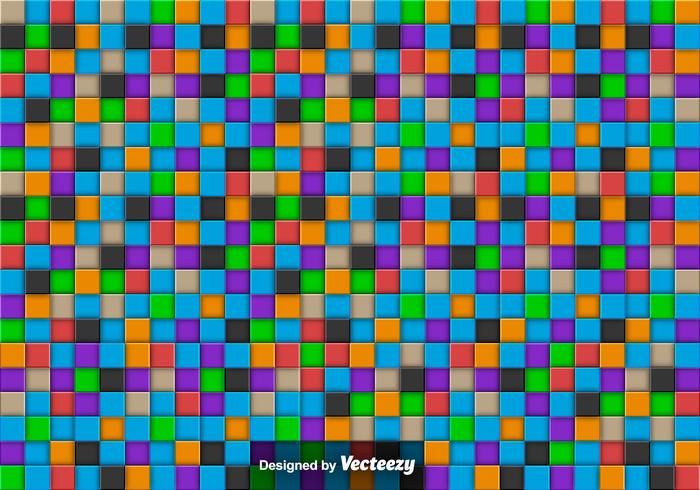 Vector Abstract Background With Colorful Tiles