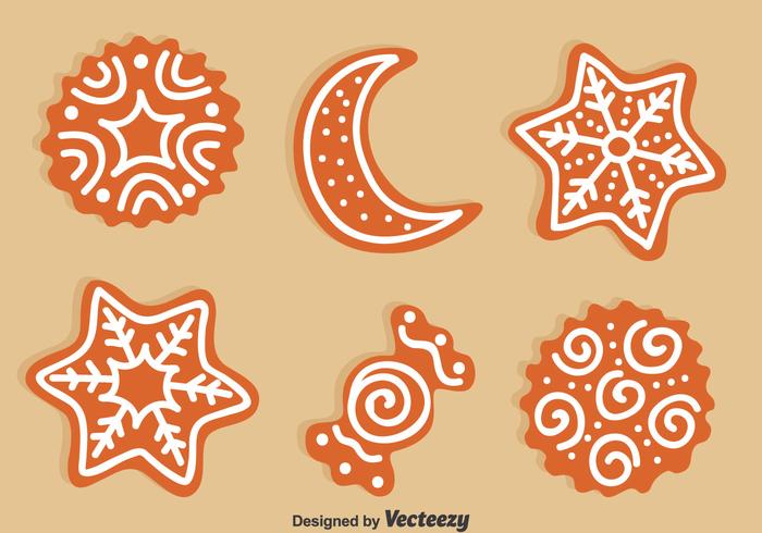 Christmas Ginger Bread Set Vector