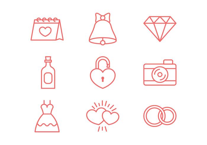 Wedding Line Icon vector